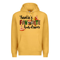 Mustard santa's favorite bus driver Premium Hoodie - AdoDesignShop