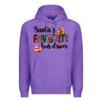 Purple santa's favorite bus driver Premium Hoodie - AdoDesignShop