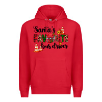 Red santa's favorite bus driver Premium Hoodie - AdoDesignShop