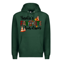 Sports Green santa's favorite bus driver Premium Hoodie - AdoDesignShop