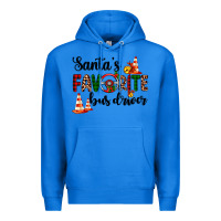 True Royal santa's favorite bus driver Premium Hoodie - AdoDesignShop
