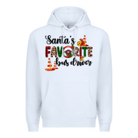 White santa's favorite bus driver Premium Hoodie - AdoDesignShop