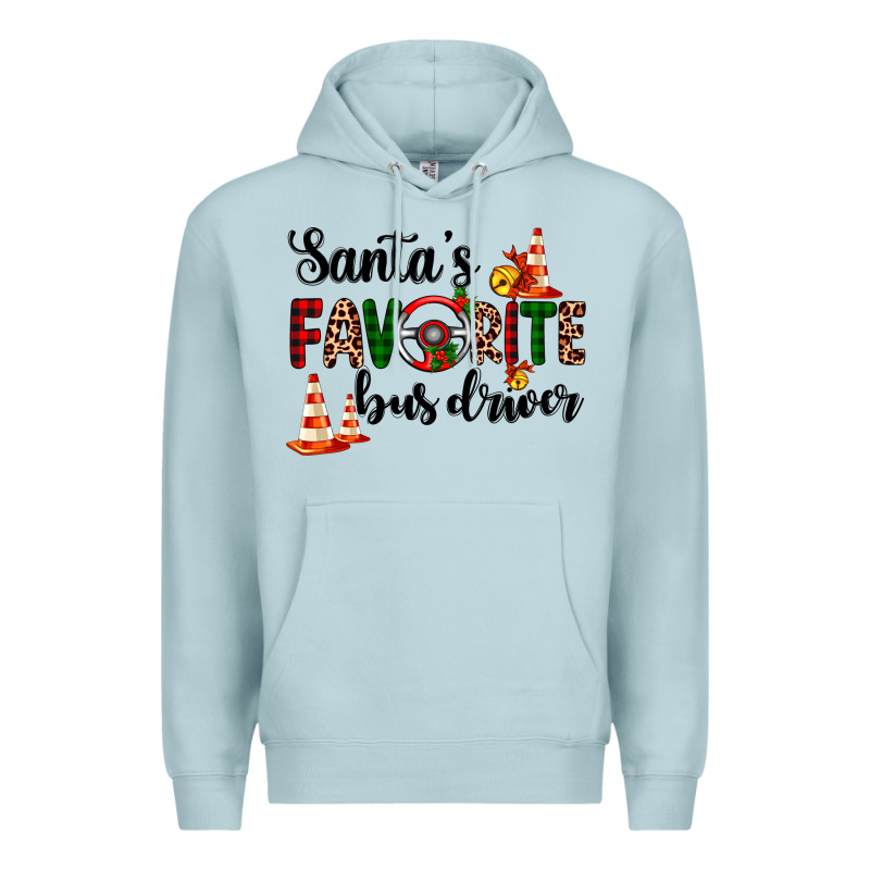 Santa's Favorite Bus Driver Premium Hoodie by AdoDesignShop | Teevron