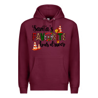 Burgundy santa's favorite bus driver Premium Hoodie - AdoDesignShop