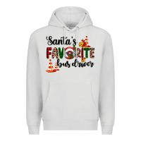 Dove Grey santa's favorite bus driver Premium Hoodie - AdoDesignShop