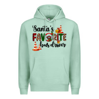 Seafoam santa's favorite bus driver Premium Hoodie - AdoDesignShop