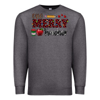 Charcoal Heather one merry teacher Premium Sweatshirt - RanaPortraitStore