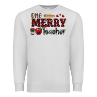 Dove Grey one merry teacher Premium Sweatshirt - RanaPortraitStore