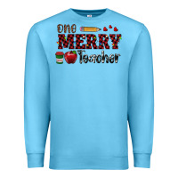 Ocean Blue one merry teacher Premium Sweatshirt - RanaPortraitStore