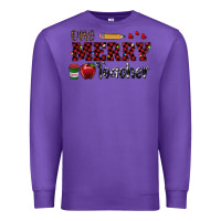 Purple one merry teacher Premium Sweatshirt - RanaPortraitStore