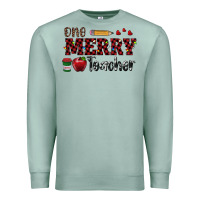 Seafoam one merry teacher Premium Sweatshirt - RanaPortraitStore