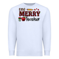 White one merry teacher Premium Sweatshirt - RanaPortraitStore