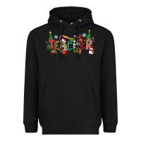 Black Christmas teacher Heavyweight Hoodie - Zillion Design Studio