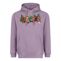 Lavender Christmas teacher Heavyweight Hoodie - Zillion Design Studio