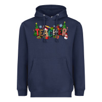 Navy Christmas teacher Heavyweight Hoodie - Zillion Design Studio