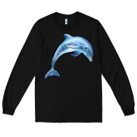 Black dolphin Long Sleeve Tee - BarkalooDesign