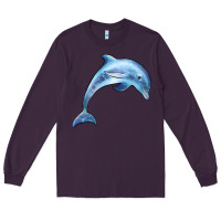 Plum dolphin Long Sleeve Tee - BarkalooDesign