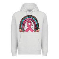 Dove Grey ribbon rainbow Premium Hoodie - JahusDesignShop