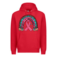 Red ribbon rainbow Premium Hoodie - JahusDesignShop
