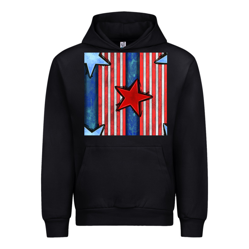 4th Of July Stars And Stripes Seamless Pattern Urban Hoodie by BundleAndBundleShop | Teevron