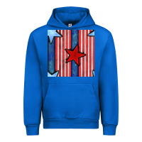 Cobalt 4th of july stars and stripes seamless pattern Urban Hoodie - BundleAndBundleShop