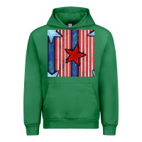 Emerald 4th of july stars and stripes seamless pattern Urban Hoodie - BundleAndBundleShop