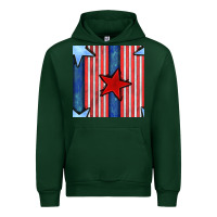 Forest Green 4th of july stars and stripes seamless pattern Urban Hoodie - BundleAndBundleShop
