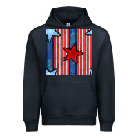 Navy 4th of july stars and stripes seamless pattern Urban Hoodie - BundleAndBundleShop