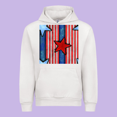 4th Of July Stars And Stripes Seamless Pattern Urban Hoodie Designed By Bundleandbundleshop