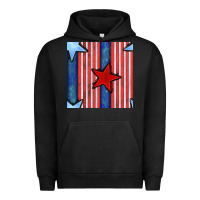 Pigment Black 4th of july stars and stripes seamless pattern Urban Hoodie - BundleAndBundleShop