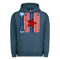 Pigment Midnight Navy 4th of july stars and stripes seamless pattern Urban Hoodie - BundleAndBundleShop