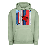 Pigment Oil Green 4th of july stars and stripes seamless pattern Urban Hoodie - BundleAndBundleShop