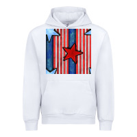 White 4th of july stars and stripes seamless pattern Urban Hoodie - BundleAndBundleShop