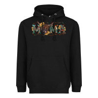 Black Mama with highland cow Heavyweight Hoodie - RanaPortraitStore