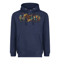 Navy Mama with highland cow Heavyweight Hoodie - RanaPortraitStore