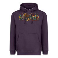 Plum Mama with highland cow Heavyweight Hoodie - RanaPortraitStore