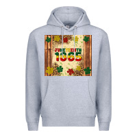 Heather Grey juneteenth 1865 Premium Hoodie - Artiststas
