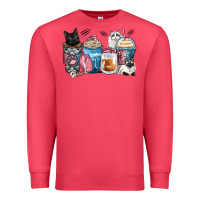 Cardinal cat coffee cups Premium Sweatshirt - Zillion Design Studio