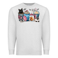 Cat Coffee Cups Premium Sweatshirt | Teevron