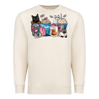 Sandshell cat coffee cups Premium Sweatshirt - Zillion Design Studio