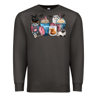 Smoke cat coffee cups Premium Sweatshirt - Zillion Design Studio