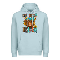 Blue Mist not today heifer long haired cow Premium Hoodie - Jasminsmagicworld