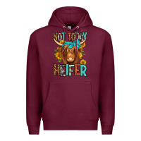 Not Today Heifer Long Haired Cow Premium Hoodie | Teevron