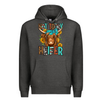 Charcoal Heather not today heifer long haired cow Premium Hoodie - Jasminsmagicworld