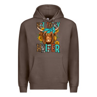 Coffee not today heifer long haired cow Premium Hoodie - Jasminsmagicworld