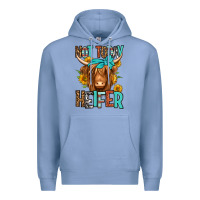 Colony Blue not today heifer long haired cow Premium Hoodie - Jasminsmagicworld