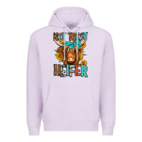 Lilac not today heifer long haired cow Premium Hoodie - Jasminsmagicworld
