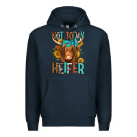 Navy not today heifer long haired cow Premium Hoodie - Jasminsmagicworld