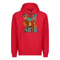 Red not today heifer long haired cow Premium Hoodie - Jasminsmagicworld