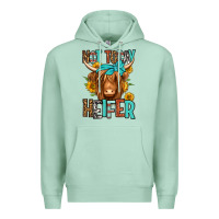 Seafoam not today heifer long haired cow Premium Hoodie - Jasminsmagicworld